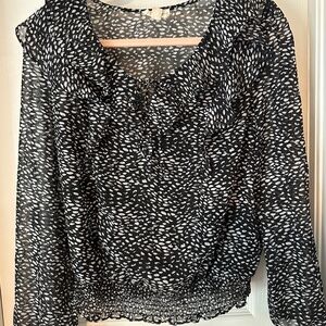 Black and White Blouse